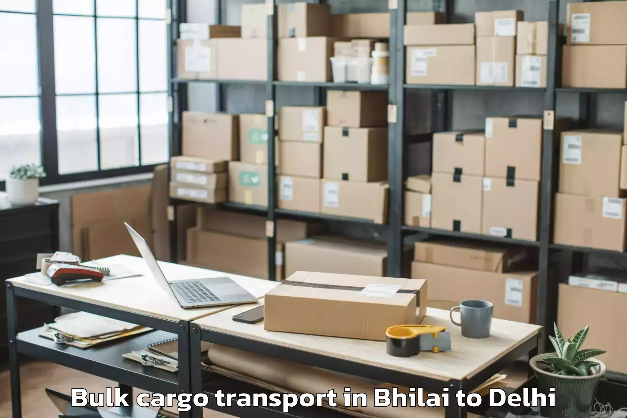 Hassle-Free Bhilai to East Delhi Mall Bulk Cargo Transport